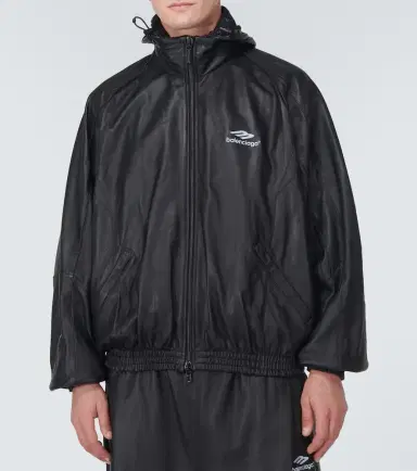 Balenciaga 3B Sports Icon leather track jacket | Thumbnail 2 Balenciaga 3B Sports Icon leather track jacket | Thumbnail 2