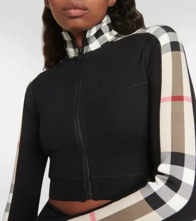 Burberry Check technical jersey track jacket | Thumbnail 3
