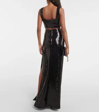 Galvan Beating Heart sequined maxi skirt | Thumbnail 2