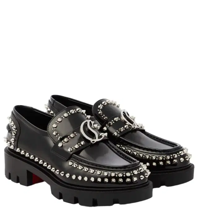 Christian Louboutin CL Moc Lug Spikes leather loafers