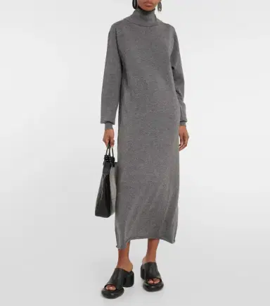 Jil Sander Cashmere turtleneck midi dress | Thumbnail 4