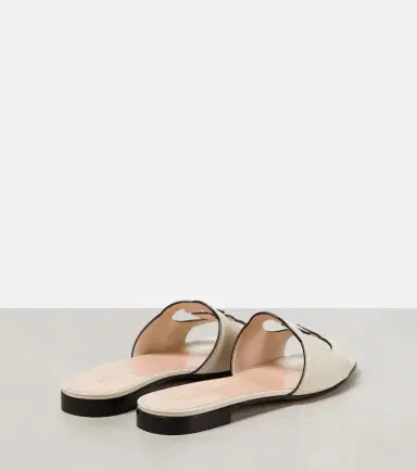 Gucci Interlocking G cutout leather sandals | Thumbnail 2
