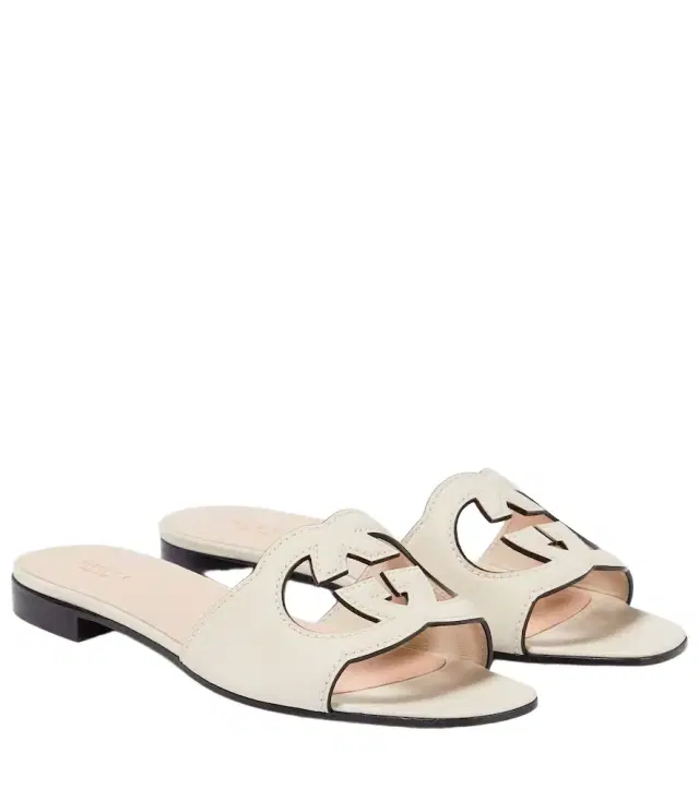 Gucci Interlocking G cutout leather sandals