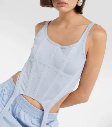 Dion Lee Cotton jersey bustier | Thumbnail 3