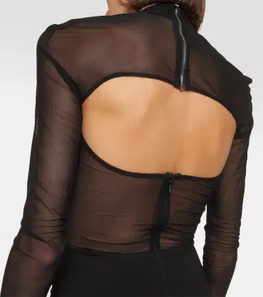 David Koma Asymmetric cutout jersey minidress | Thumbnail 2