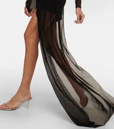 David Koma Asymmetric cutout jersey minidress | Thumbnail 4