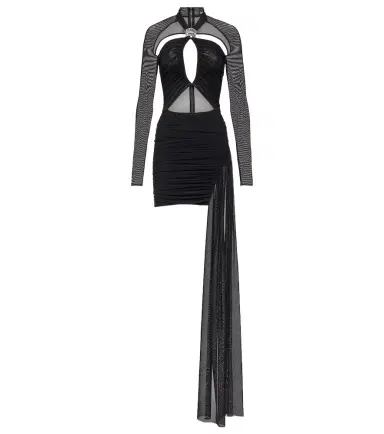 David Koma Asymmetric cutout jersey minidress | Thumbnail 1