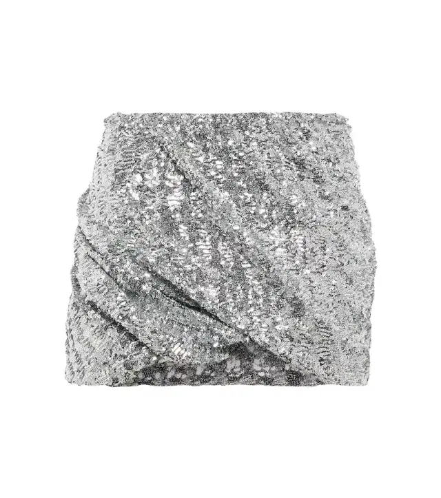The Attico Sequined mini skirt