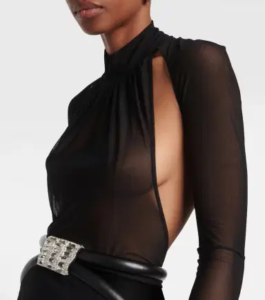 David Koma Cutout mesh bodysuit | Thumbnail 4