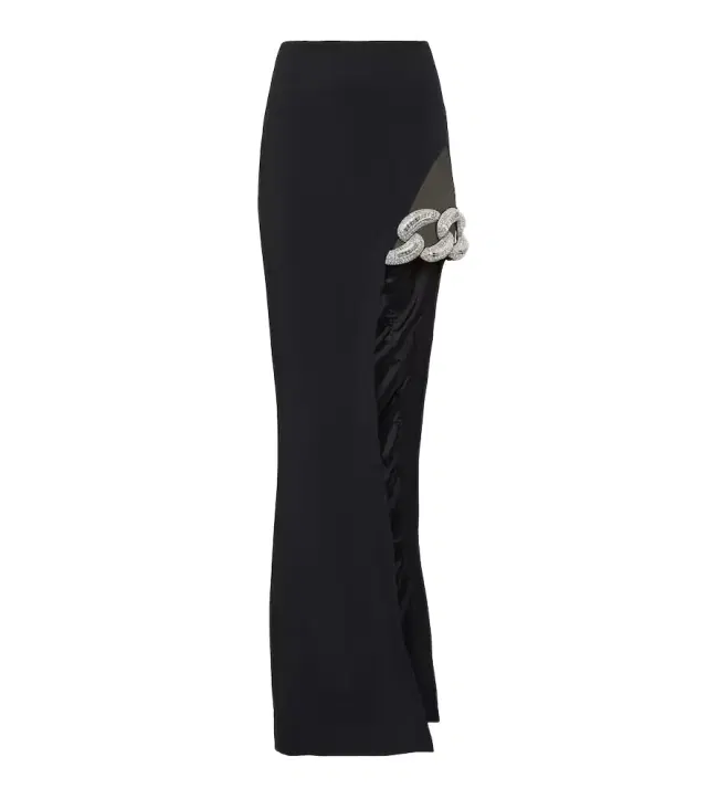 David Koma Asymmetric embellished maxi skirt