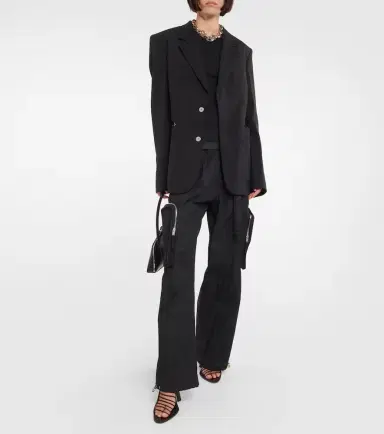 Dion Lee Lace-trimmed cutout wool blazer | Thumbnail 3