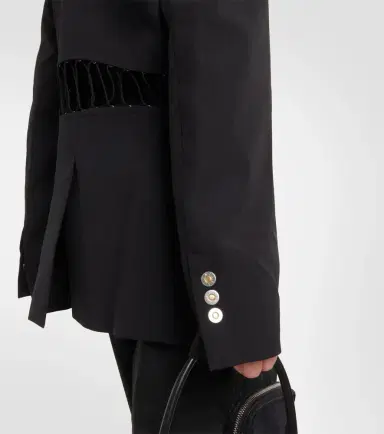 Dion Lee Lace-trimmed cutout wool blazer | Thumbnail 4