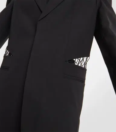 Dion Lee Lace-trimmed cutout wool blazer | Thumbnail 6