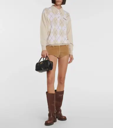 Miu Miu Studded leather knee-high boots | Thumbnail 3