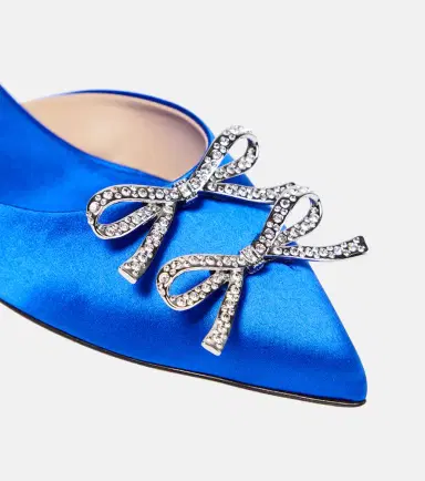 Giambattista Valli Embellished satin mules | Thumbnail 3 Giambattista Valli Embellished satin mules | Thumbnail 3