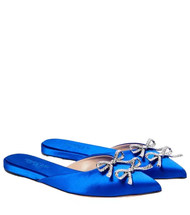 Giambattista Valli Embellished satin mules