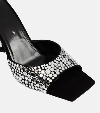The Attico Mini Devon 85 embellished suede mules | Thumbnail 2