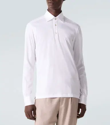 Kiton Cotton poplin polo top | Thumbnail 4