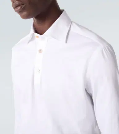 Kiton Cotton poplin polo top | Thumbnail 6