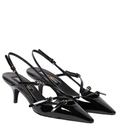 Miu Miu Patent leather slingback pumps | Thumbnail 1 Miu Miu Patent leather slingback pumps | Thumbnail 1
