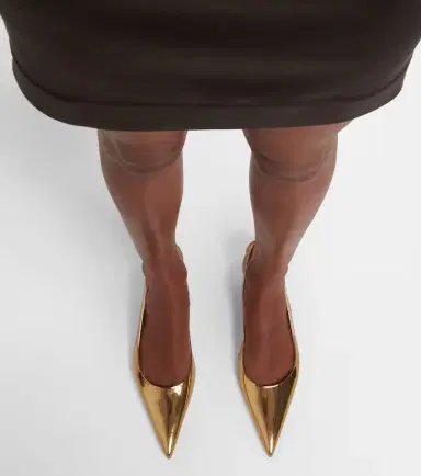 Dolce & Gabbana Metallic patent leather slingback pumps | Thumbnail 5 Dolce & Gabbana Metallic patent leather slingback pumps | Thumbnail 5