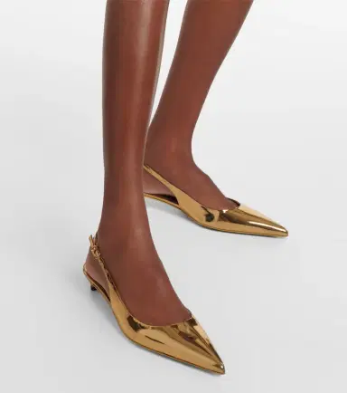 Dolce & Gabbana Metallic patent leather slingback pumps | Thumbnail 6 Dolce & Gabbana Metallic patent leather slingback pumps | Thumbnail 6