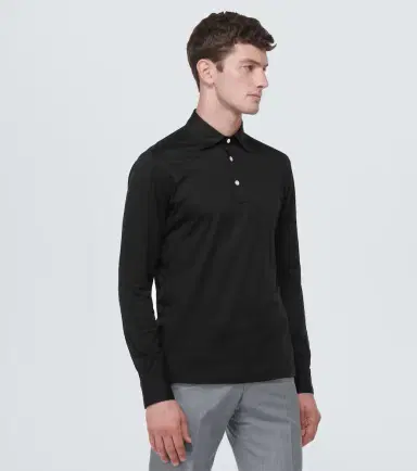Kiton Cotton poplin polo top | Thumbnail 2