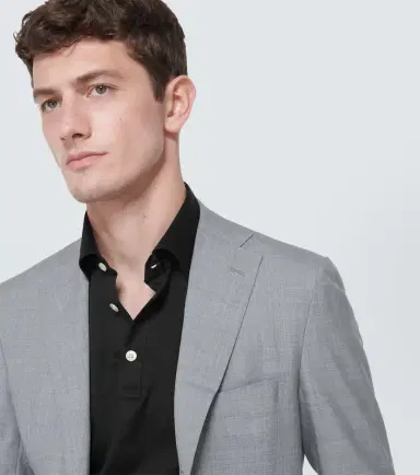 Kiton Cotton poplin polo top | Thumbnail 3