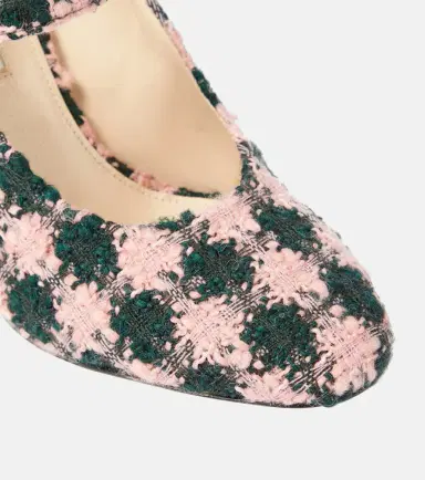 Emilia Wickstead Orelia checked tweed Mary Jane pumps | Thumbnail 2