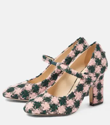 Emilia Wickstead Orelia checked tweed Mary Jane pumps | Thumbnail 6