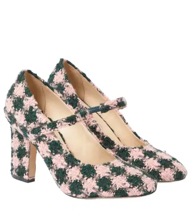 Emilia Wickstead Orelia checked tweed Mary Jane pumps | Thumbnail 1