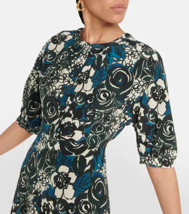 'S Max Mara Bronzo floral silk crêpe midi dress | Thumbnail 2