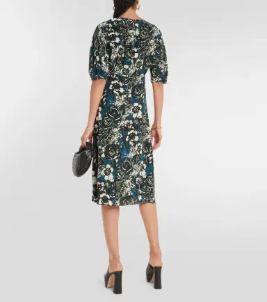 'S Max Mara Bronzo floral silk crêpe midi dress | Thumbnail 3