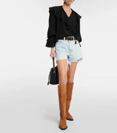 Souliers Martinez Bertran suede knee-high boots | Thumbnail 2