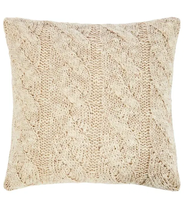 Brunello Cucinelli Cable-knit linen and silk cushion