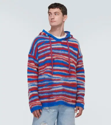 ERL Gradient knitted oversized hoodie | Thumbnail 4