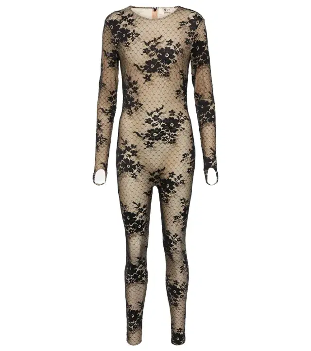 Wolford x N21 Pattie lace-paneled jumpsuit