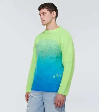 ERL Rainbow knitted mohair-blend sweater | Thumbnail 2