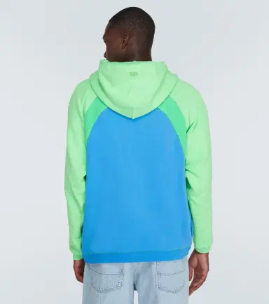 ERL Rainbow bouclé trimmed cotton hoodie | Thumbnail 5