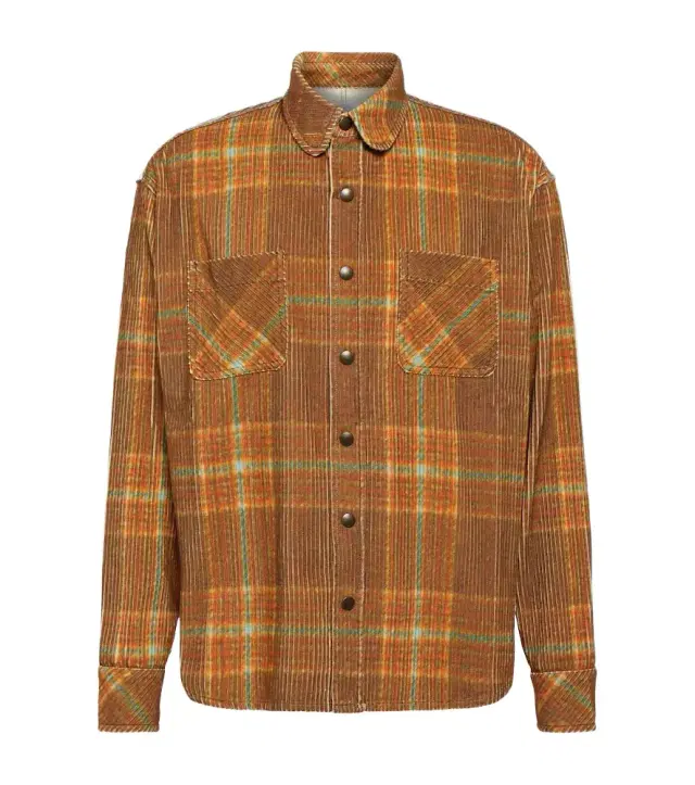 ERL Checked cotton corduroy shirt