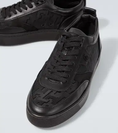 Christian Louboutin Happyrui leather-trimmed sneakers | Thumbnail 2