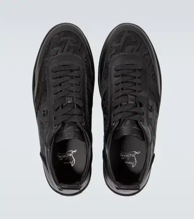 Christian Louboutin Happyrui leather-trimmed sneakers | Thumbnail 4