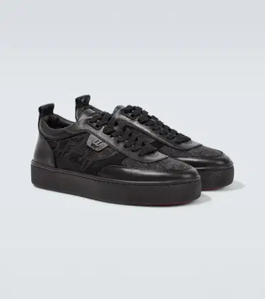 Christian Louboutin Happyrui leather-trimmed sneakers | Thumbnail 5