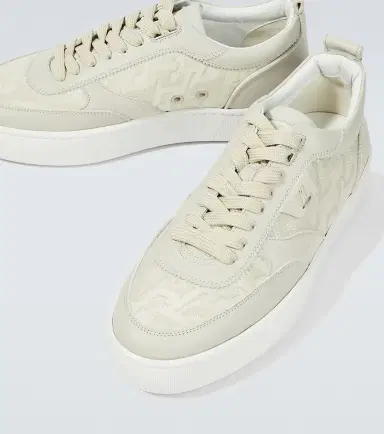 Christian Louboutin Happyrui leather-trimmed sneakers | Thumbnail 4 Christian Louboutin Happyrui leather-trimmed sneakers | Thumbnail 4