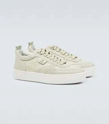 Christian Louboutin Happyrui leather-trimmed sneakers | Thumbnail 6 Christian Louboutin Happyrui leather-trimmed sneakers | Thumbnail 6