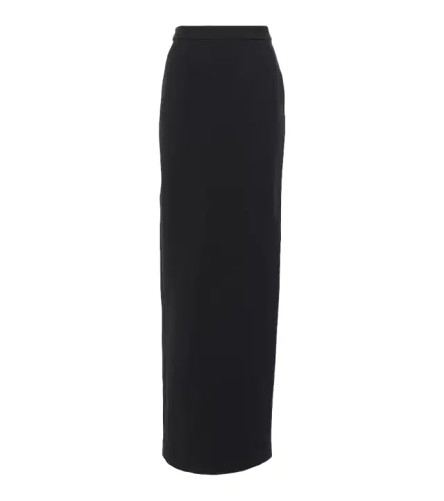 Asymmetrical wool and silk maxi skirt