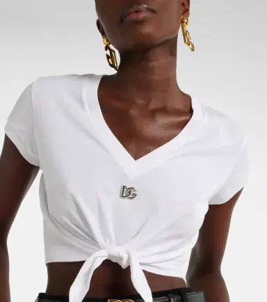 Dolce & Gabbana DG knot cotton jersey T-shirt | Thumbnail 3
