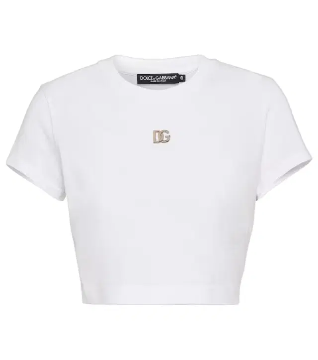Dolce & Gabbana Logo cotton jersey crop top