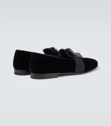 Manolo Blahnik Carlton embellished velvet loafers | Thumbnail 2 Manolo Blahnik Carlton embellished velvet loafers | Thumbnail 2