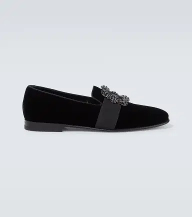 Manolo Blahnik Carlton embellished velvet loafers | Thumbnail 3 Manolo Blahnik Carlton embellished velvet loafers | Thumbnail 3